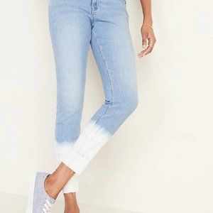 Old Navy Dip Dye Rockstar Straight Leg Jeans